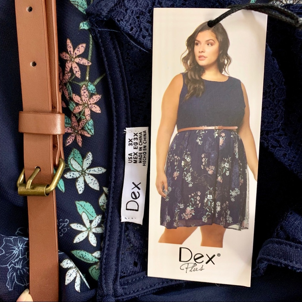 DEX SLEEVELESS BELTED DRESS - Picture 3 of 4